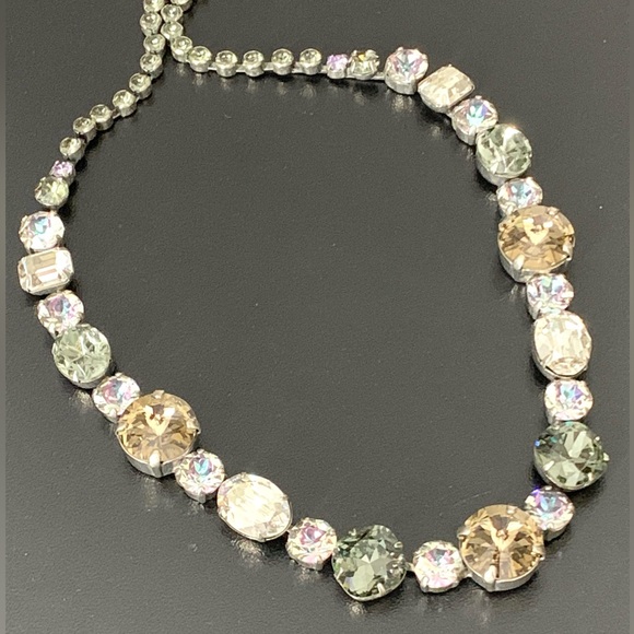 Brand SORRELLI Papaver Multi Cut Crystal Tennis Necklace - Picture 1 of 14
